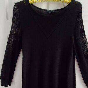 Cable & Gauge Knit Black Summer Tunic, Size M